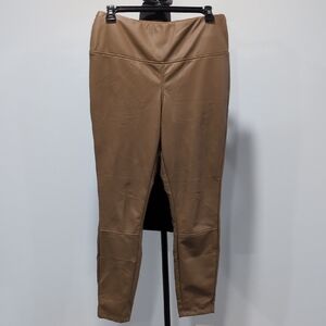 A New Day Tan Faux Leather Leggings
